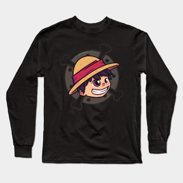 Monkey D. Luffy Long Sleeve T-Shirt by Susto